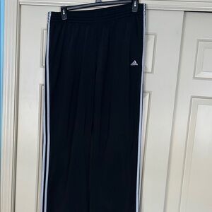 Adidas Womens Black Joggers with White Stripes
